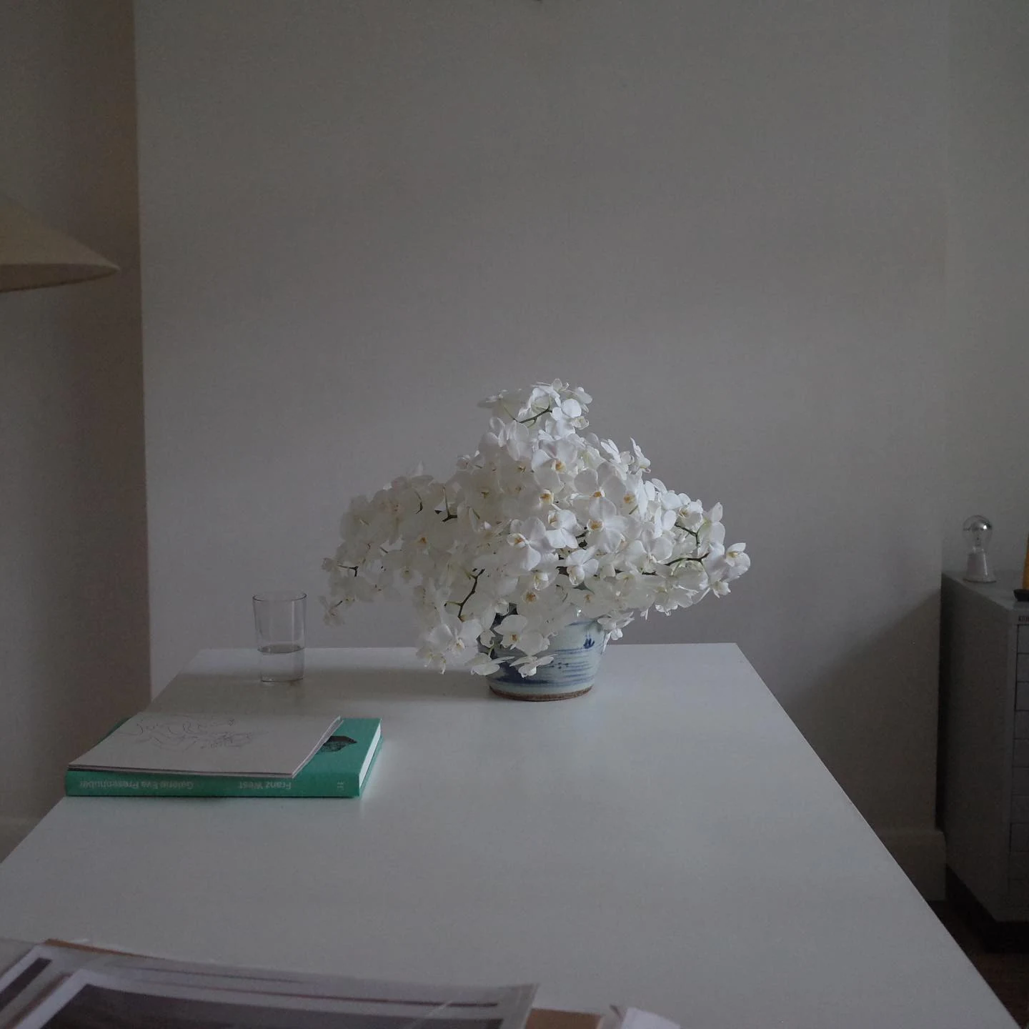 White floral arrangement on a table